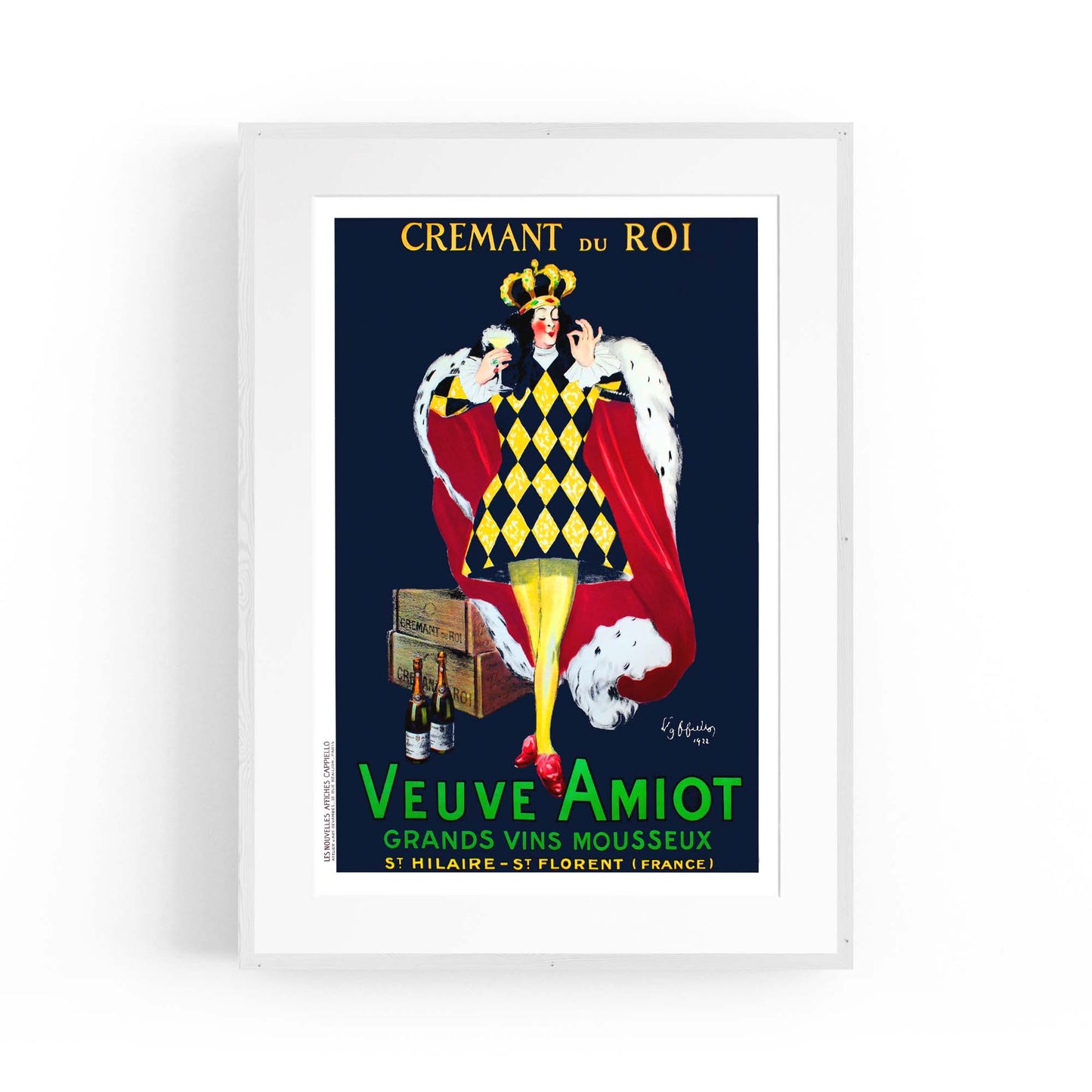 Cremant du Roi Veuve Amiot Vintage Drinks Advert Wall Art - The Affordable Art Company