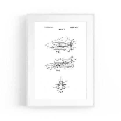 Vintage Space Shuttle Patent Wall Art #2 - The Affordable Art Company