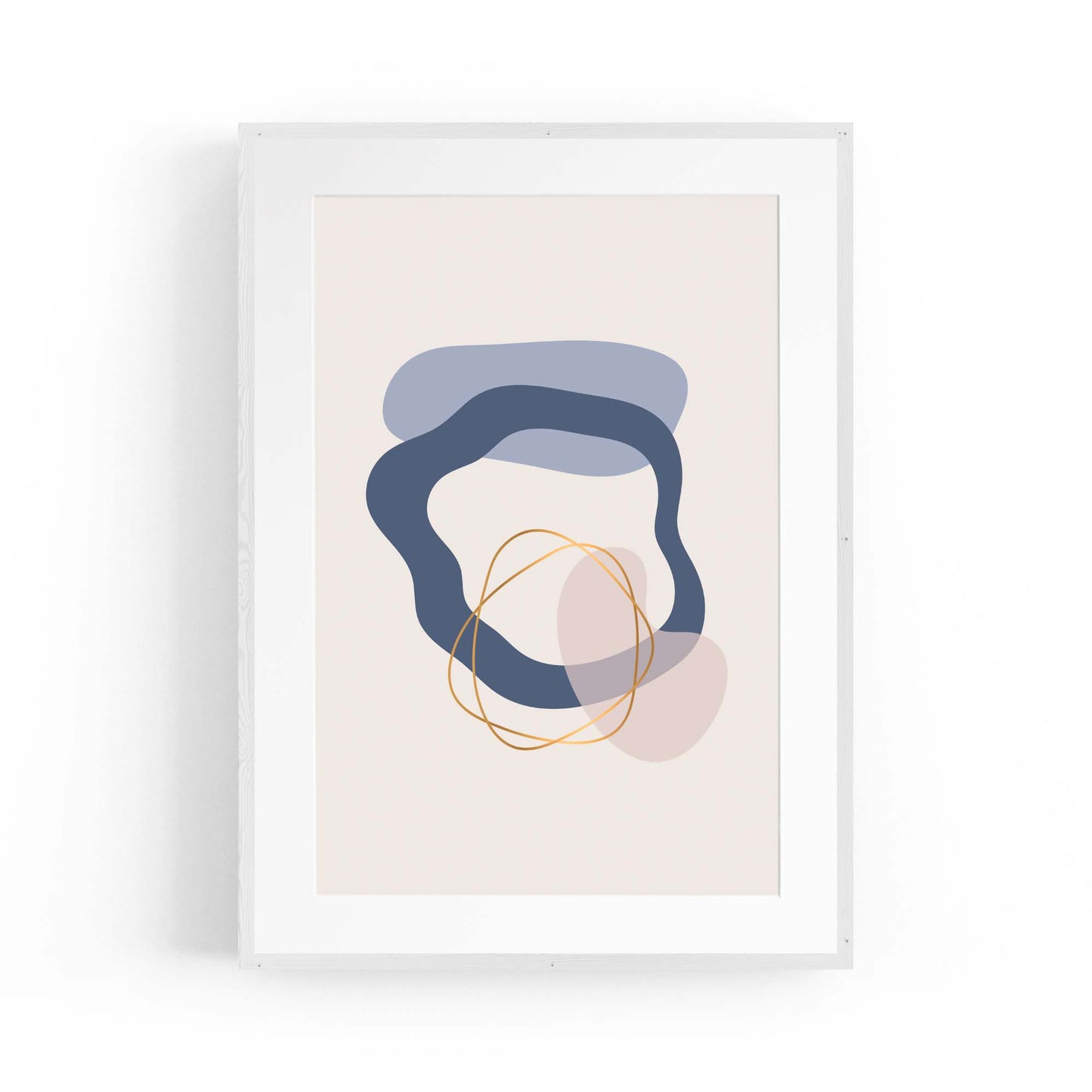 Pale Abstract Shapes Wall Art #4 - The Affordable Art Company