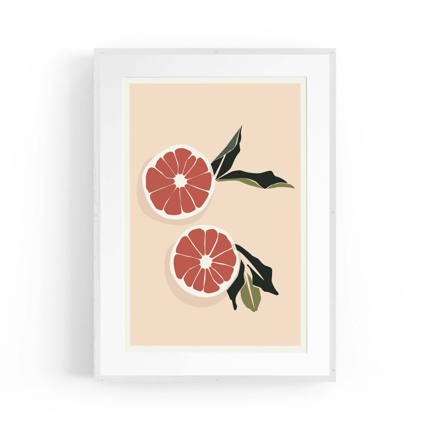 Blood Orange Abstract Retro Fruit Kitchen Wall Art #2 - The Affordable Art Company