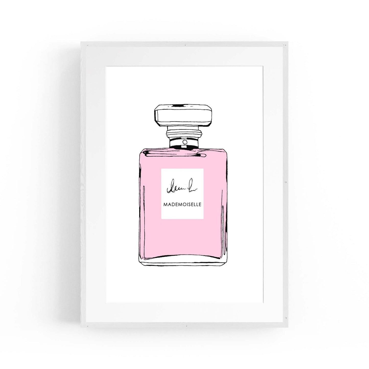 Pink Minimal Perfume Bottle Fashion Wall Art #2 - The Affordable Art Company