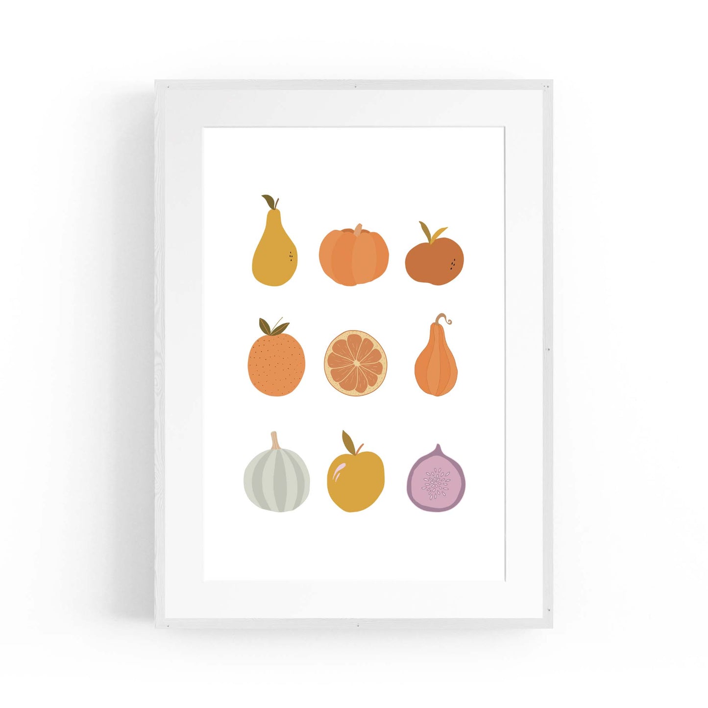 Minimal Fruit Collection Kitchen Food Wall Art - The Affordable Art Company