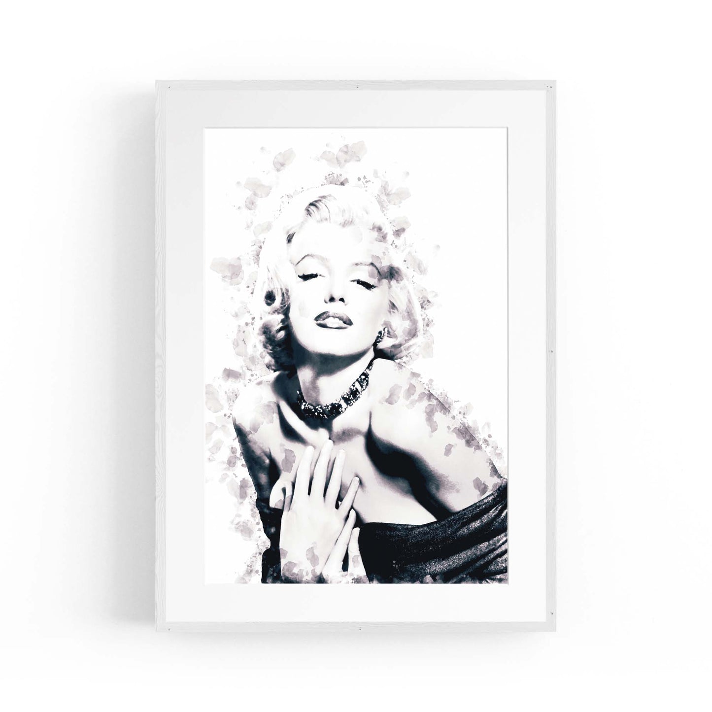 Marilyn Monroe Minimal Black Ink Fashion Wall Art #2 - The Affordable Art Company