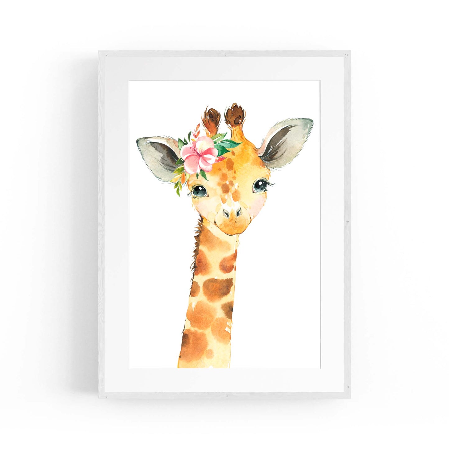 Cute Baby Giraffe Nursery Animal Gift Wall Art - The Affordable Art Company