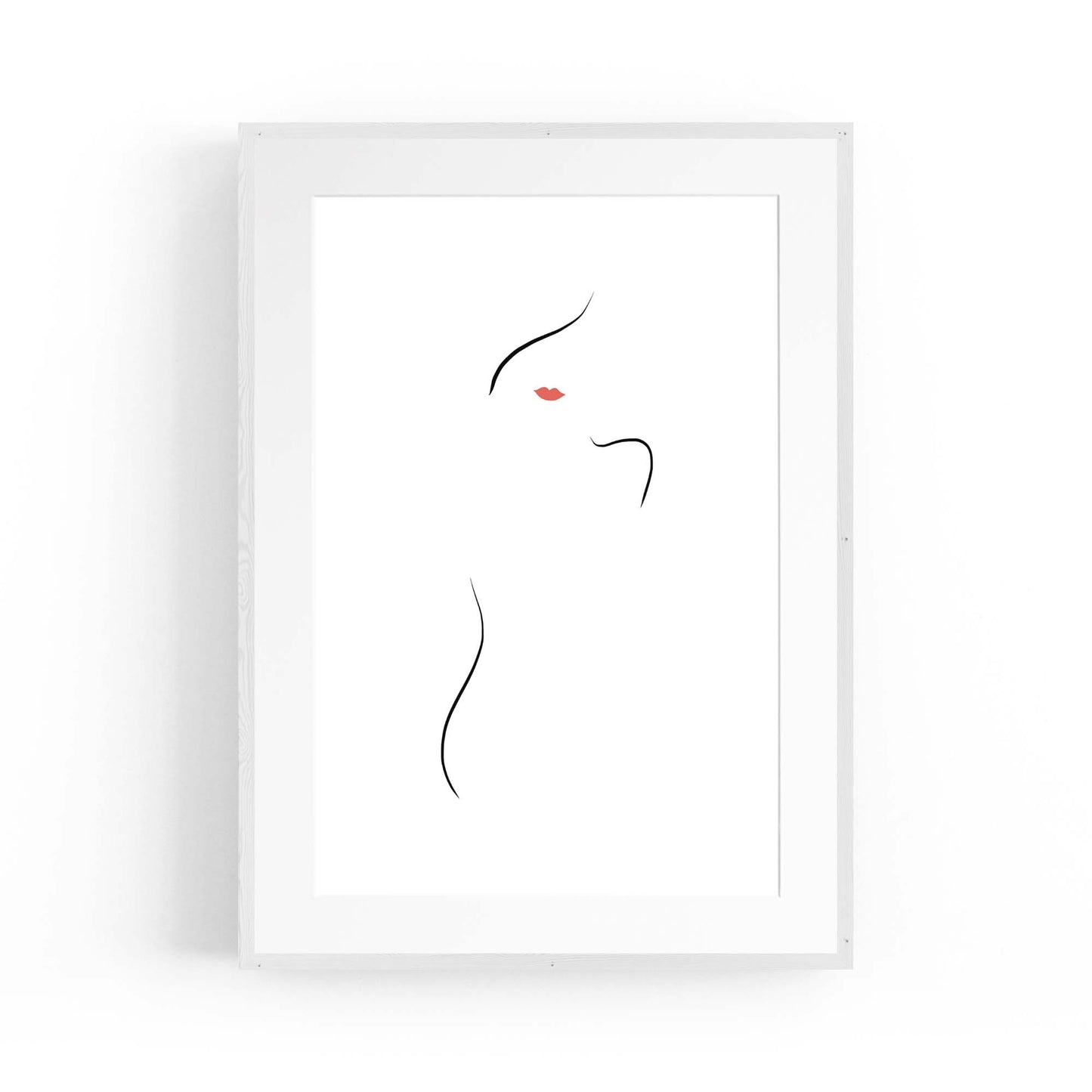 Female Body Nude Minimal Line Drawing Wall Art #2 - The Affordable Art Company