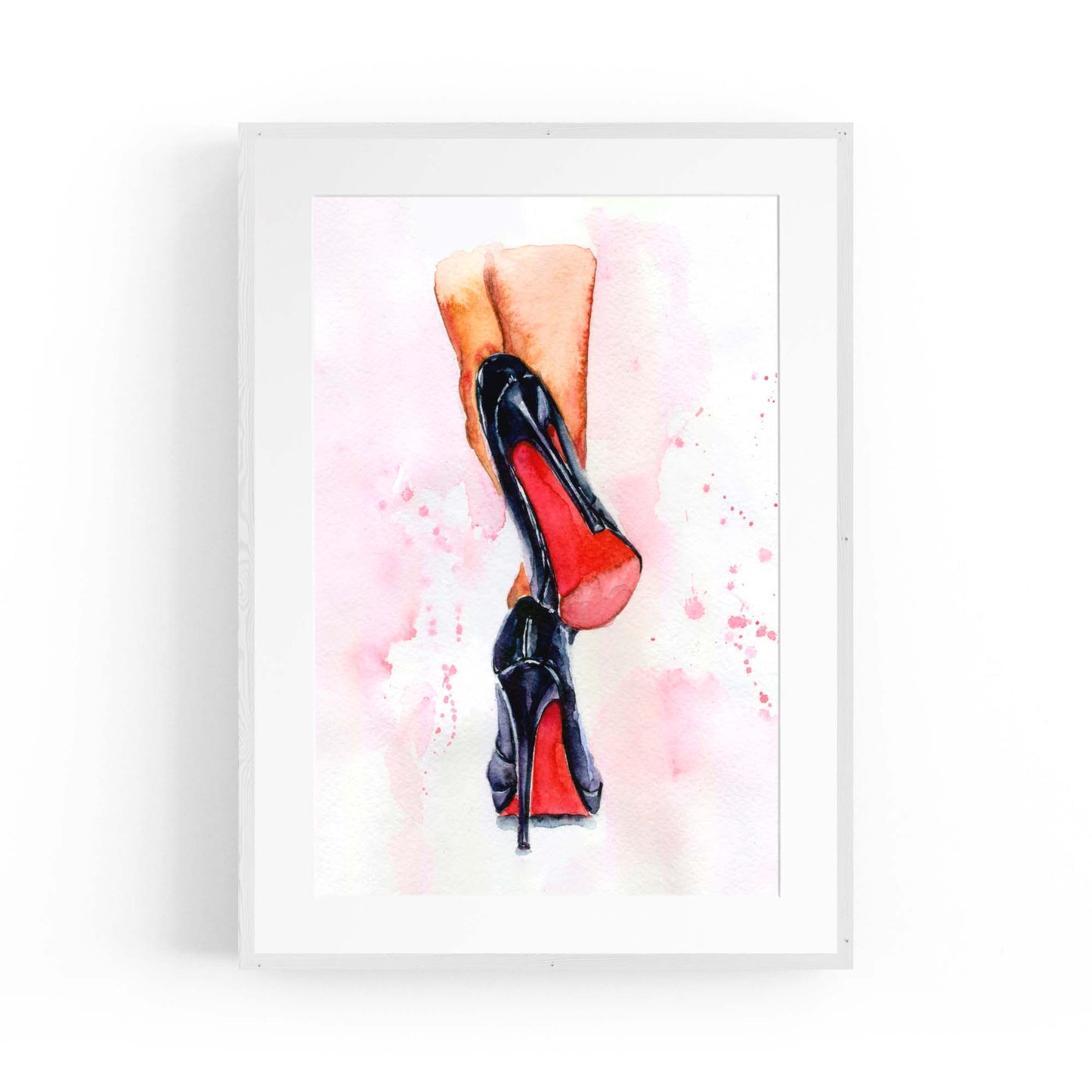 Cute Black Heels Fashion Girls Bedroom Wall Art - The Affordable Art Company