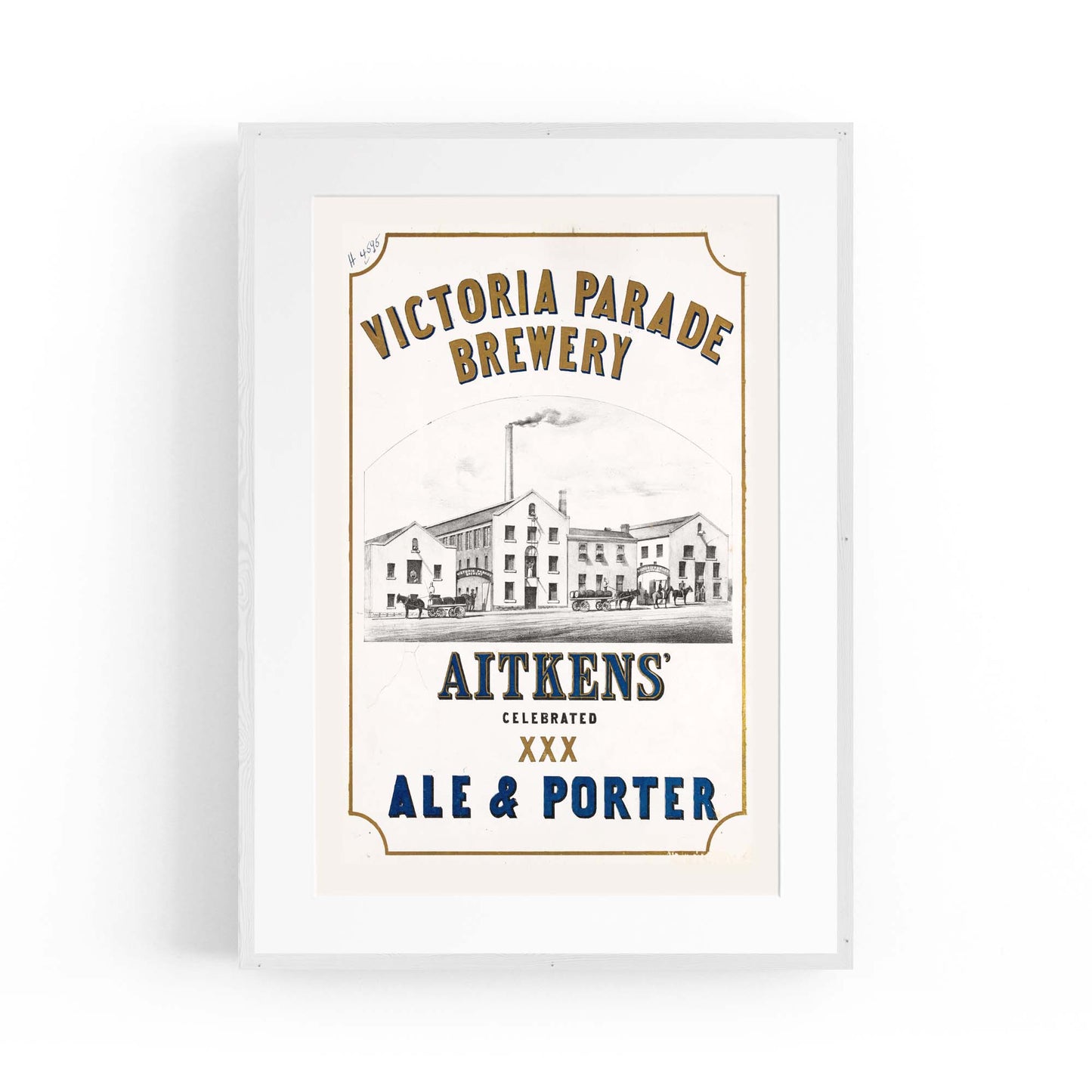 Victoria Parade Brewery Melbourne Vintage Wall Art - The Affordable Art Company