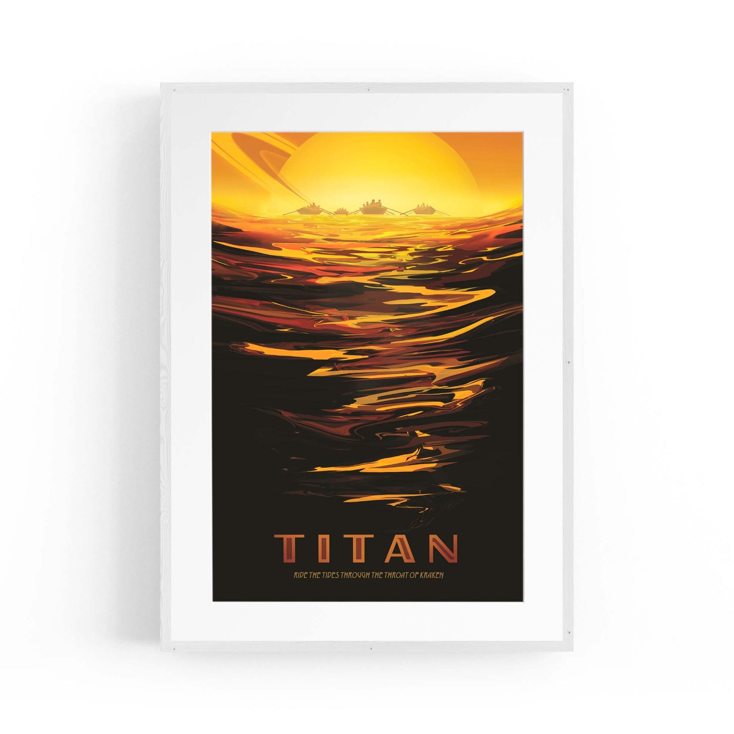 Retro Titan Moon Space NASA Science Wall Art - The Affordable Art Company