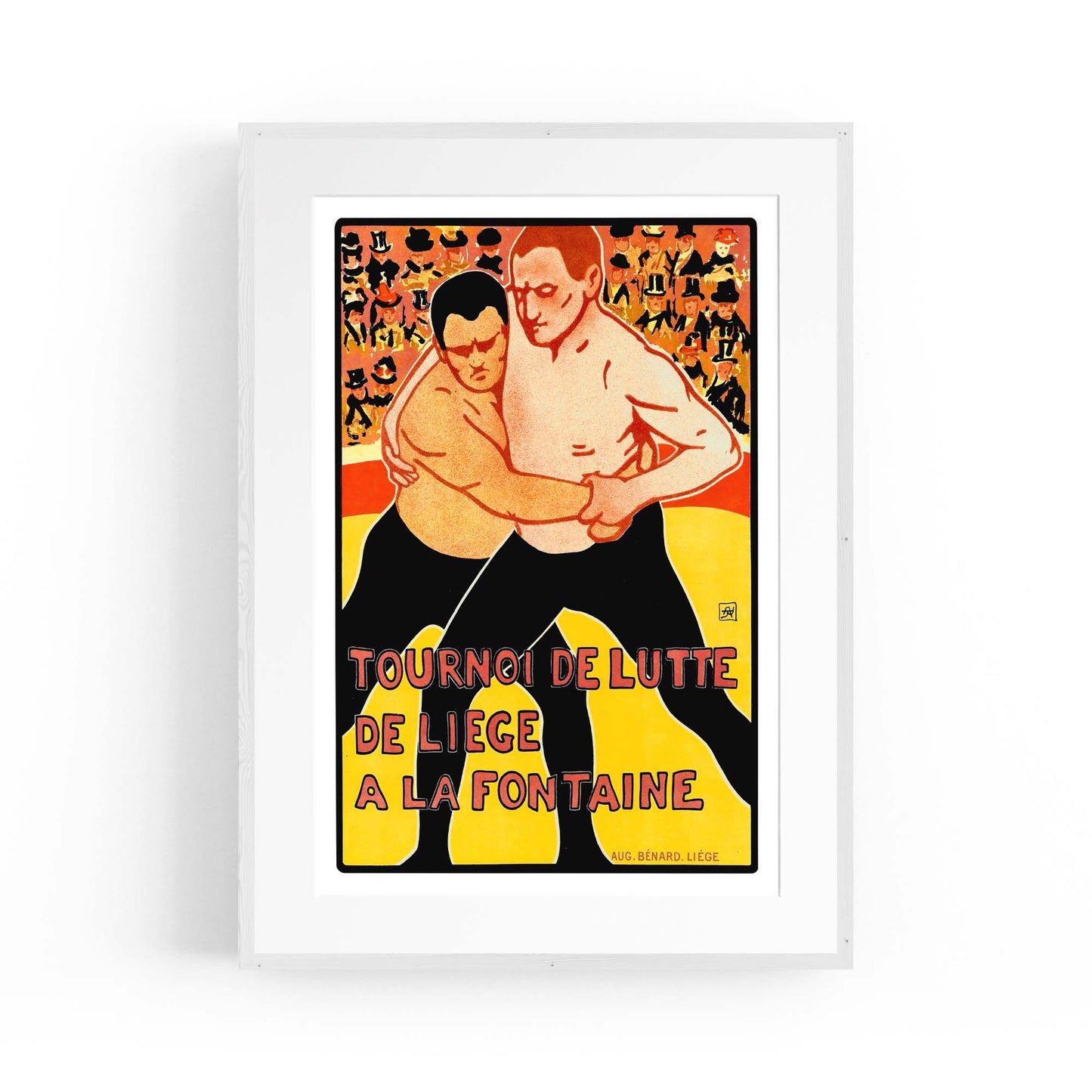 Wrestling Tournament Vintage Sports Advert Wall Art - The Affordable Art Company