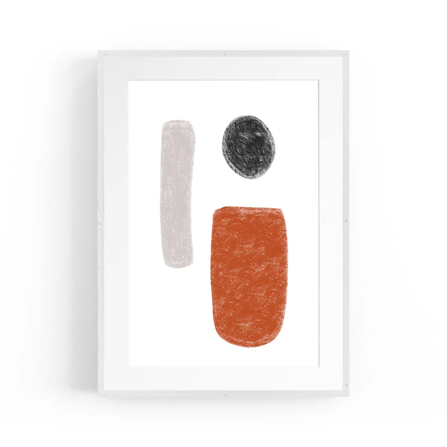 Modern Abstract Shape Minimal Retro Wall Art #1 - The Affordable Art Company