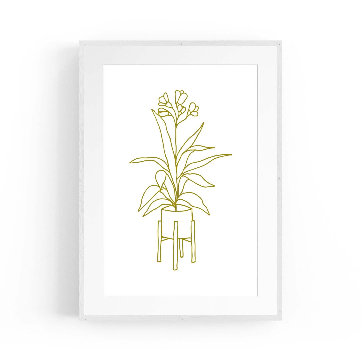 Abstract House Plant Minimal Living Room Wall Art #28 - The Affordable Art Company