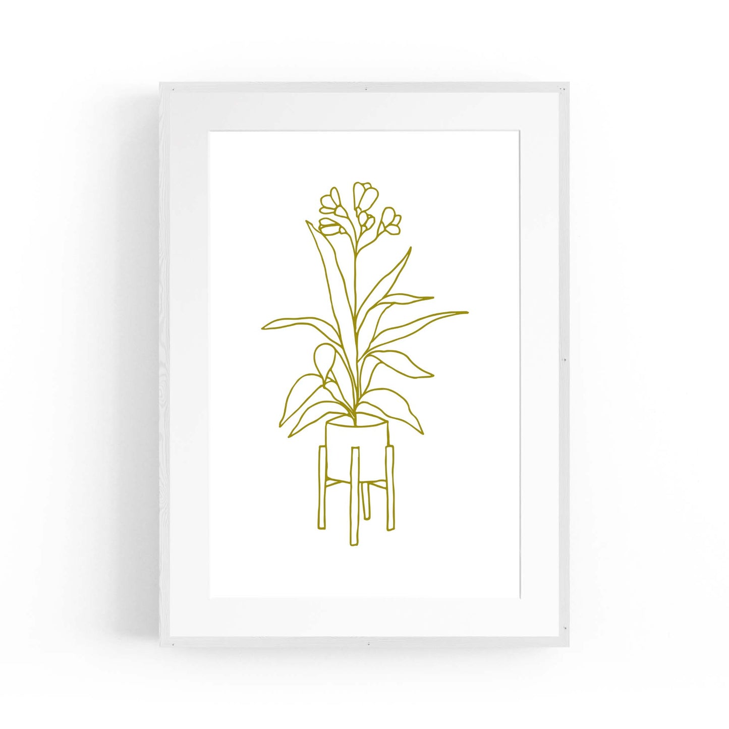 Abstract House Plant Minimal Living Room Wall Art #28 - The Affordable Art Company