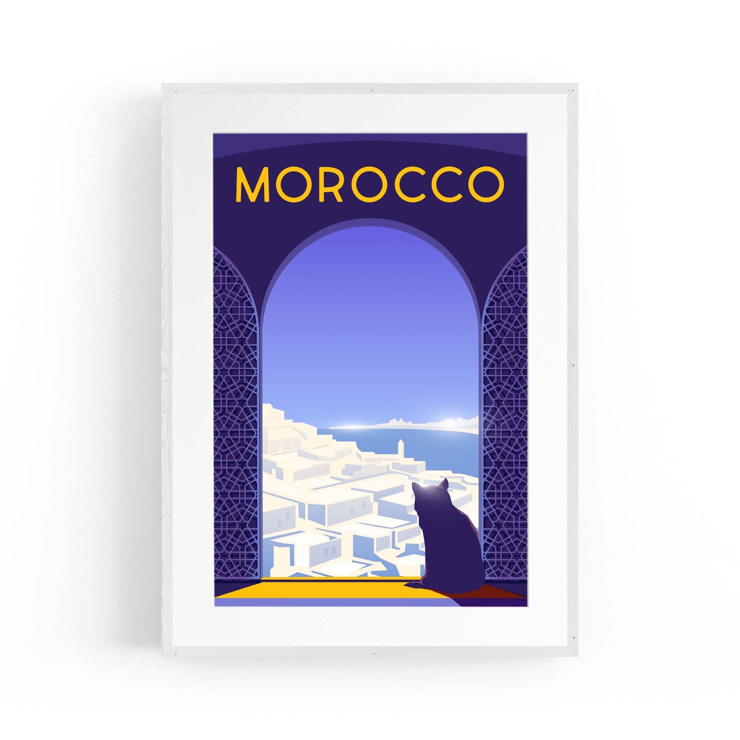 Retro Morocco Africa Travel Vintage Wall Art - The Affordable Art Company