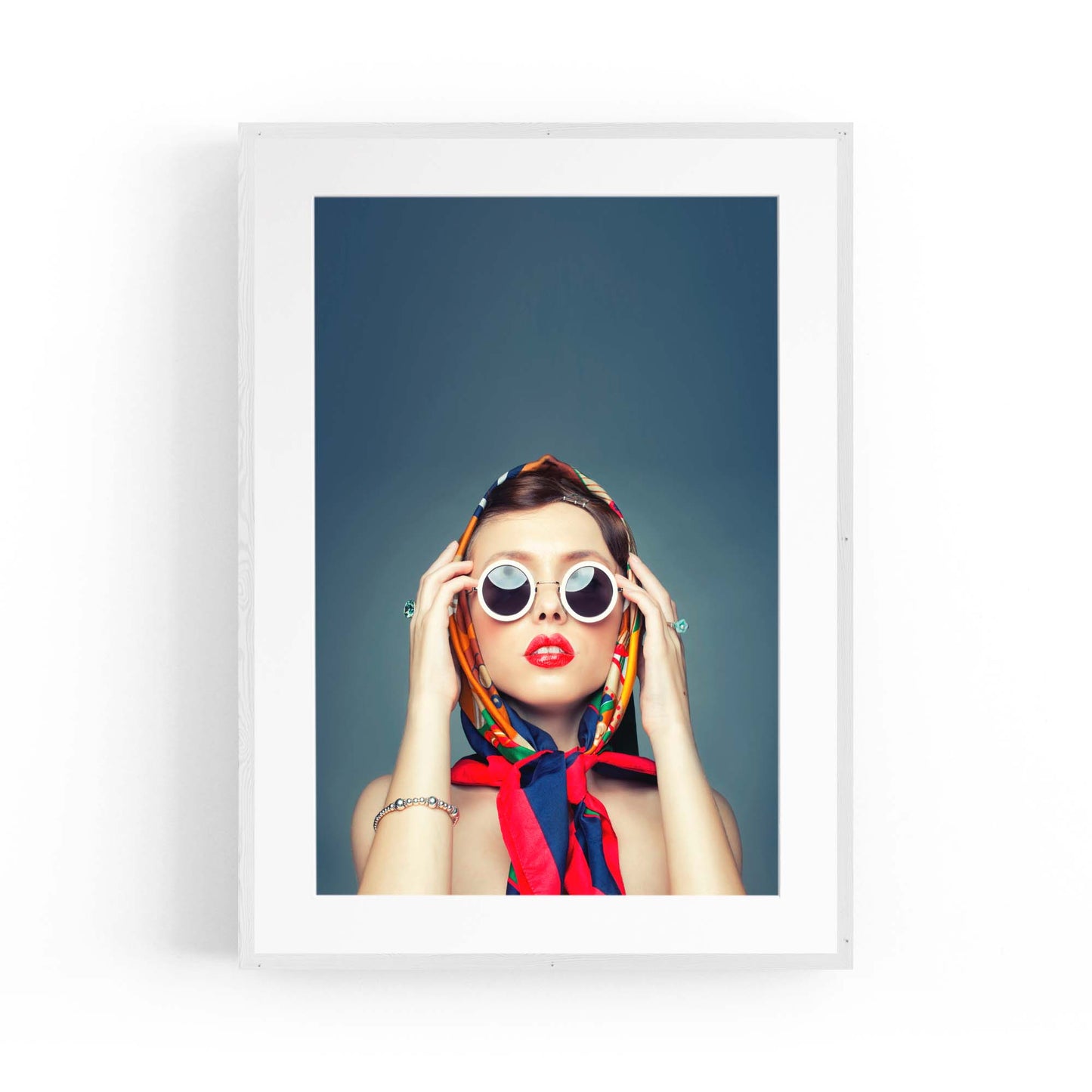 Fashion Model Sunglasses Photograph Chic Wall Art - The Affordable Art Company