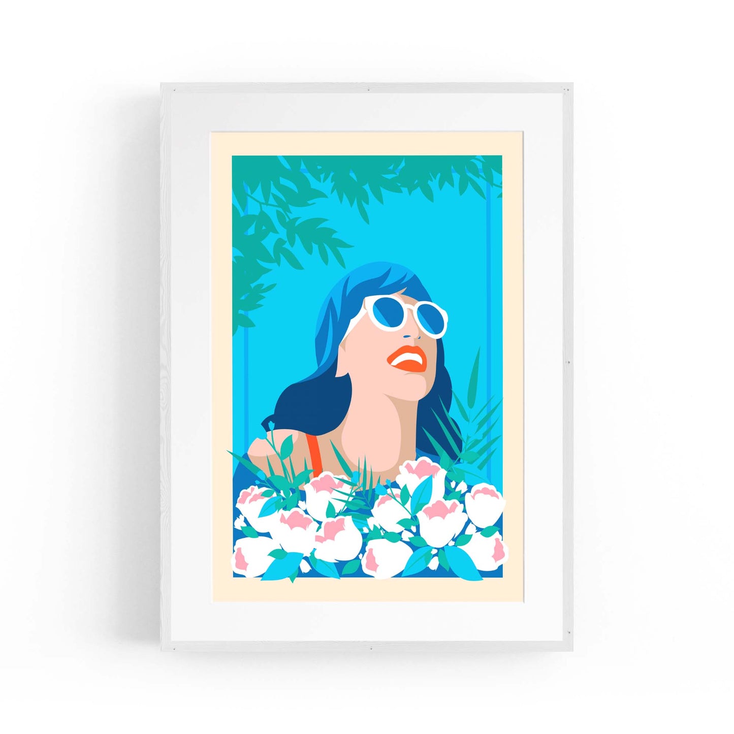 Retro Summer Girl Fashion Wall Art #1 - The Affordable Art Company