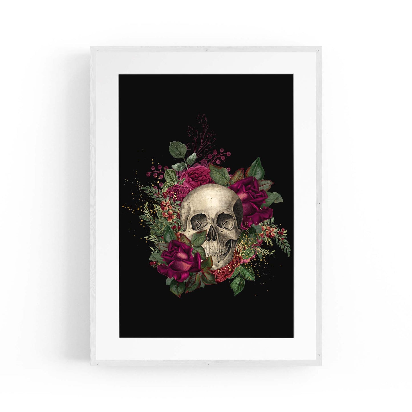 Dark Gothic Skull Fashion Bedroom Wall Art - The Affordable Art Company