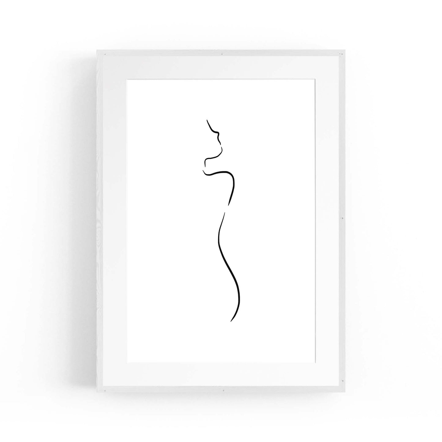 Female Body Nude Minimal Line Drawing Wall Art #1 - The Affordable Art Company