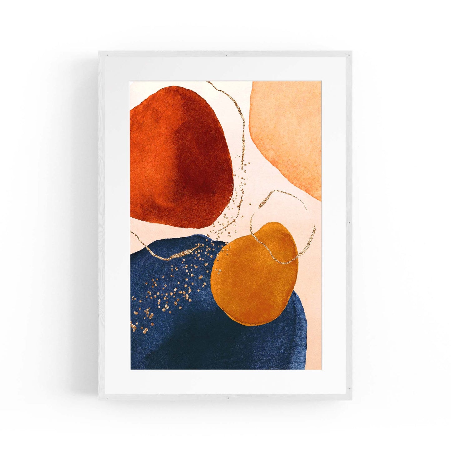 Abstract Modern Watercolour Shapes Painting Wall Art #3 - The Affordable Art Company