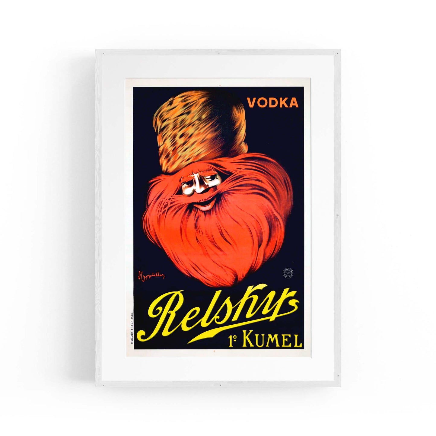 Russian Relsky Vodka Vintage Advert Bar Wall Art - The Affordable Art Company