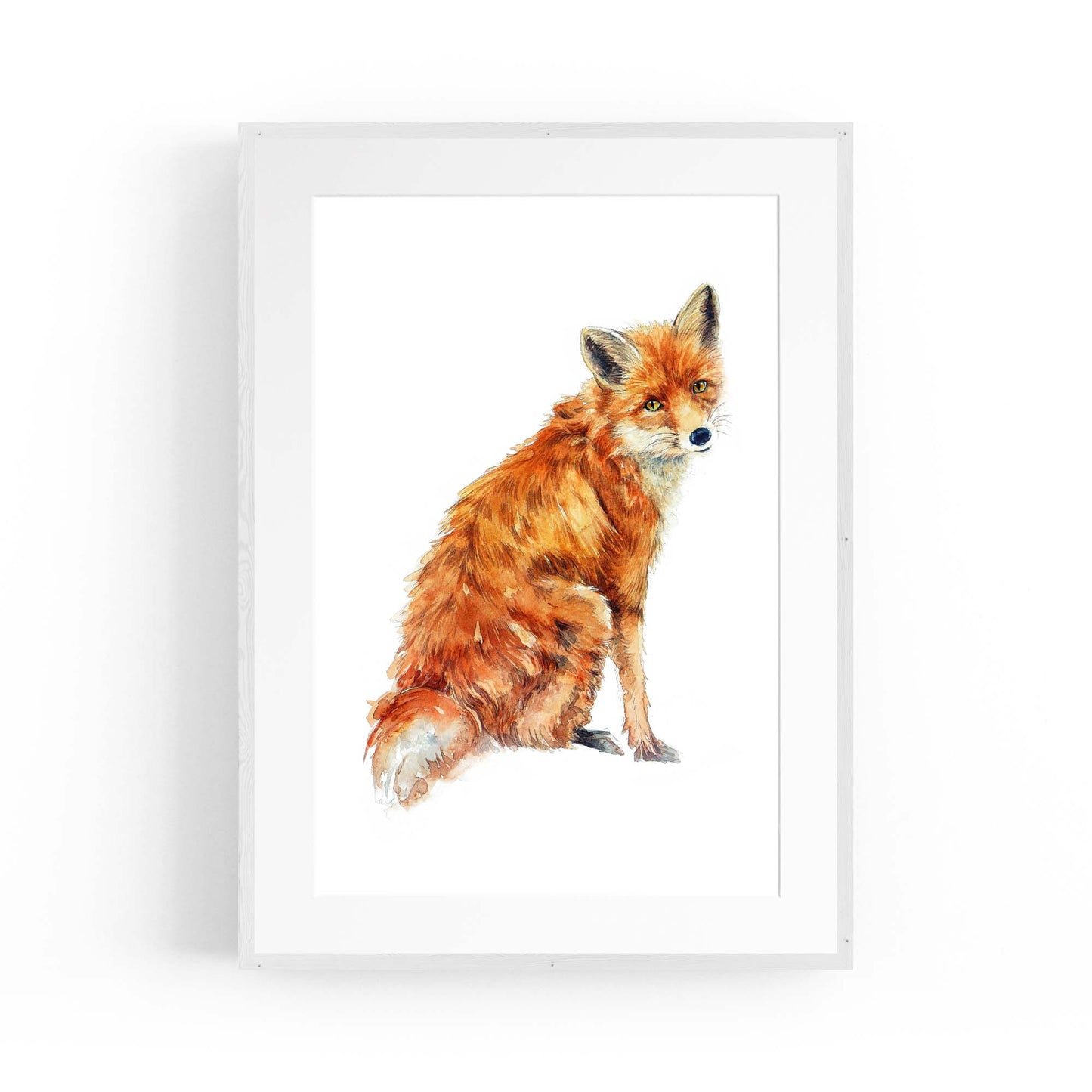Watercolour Fox Painting Animal Nursery Wall Art - The Affordable Art Company