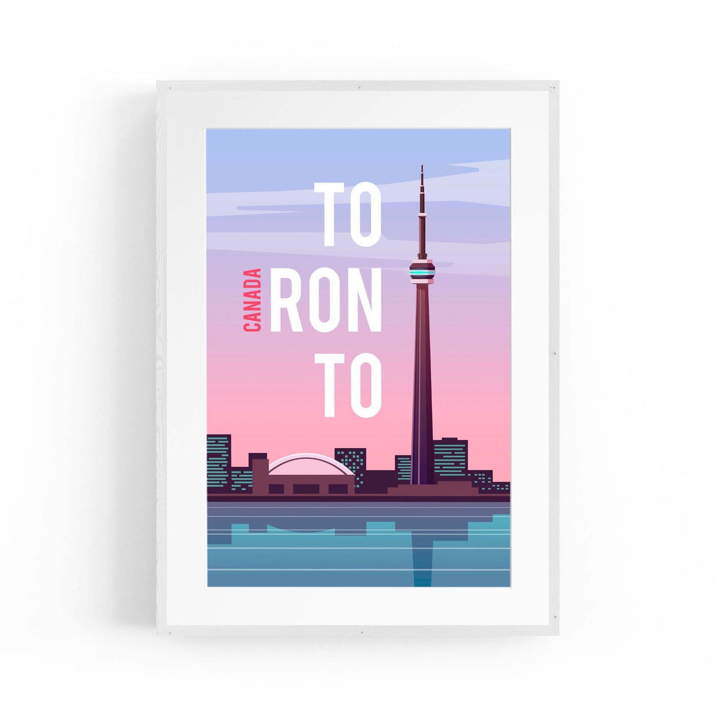 Retro Toronto Canada Vintage Travel Wall Art - The Affordable Art Company