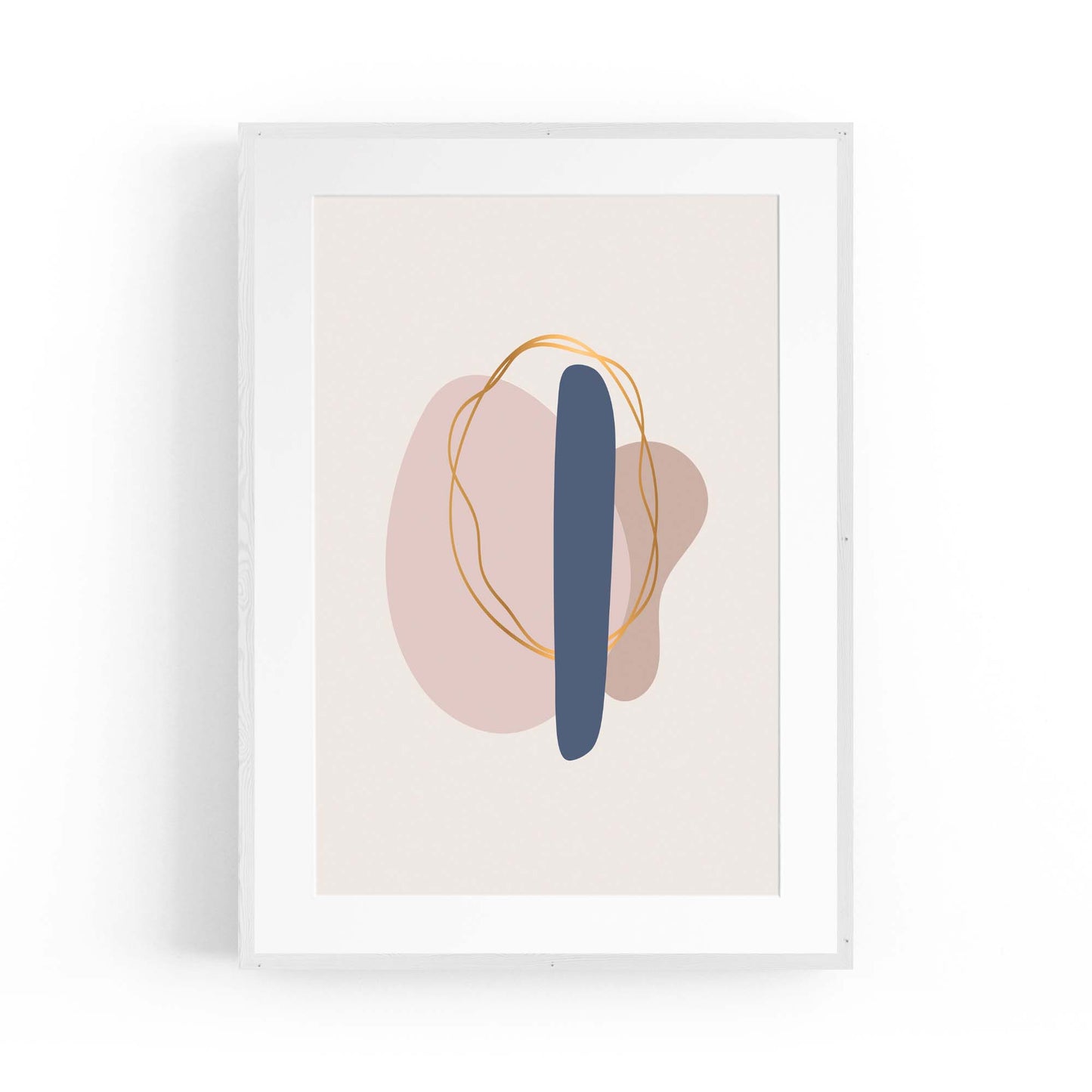 Pale Abstract Shapes Wall Art #10 - The Affordable Art Company