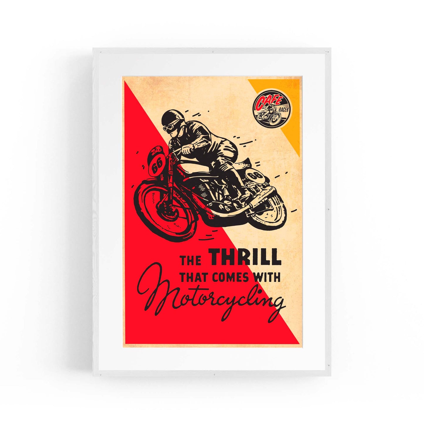 Motorcycle Racing Vintage Advert Man Cave Wall Art #2 - The Affordable Art Company