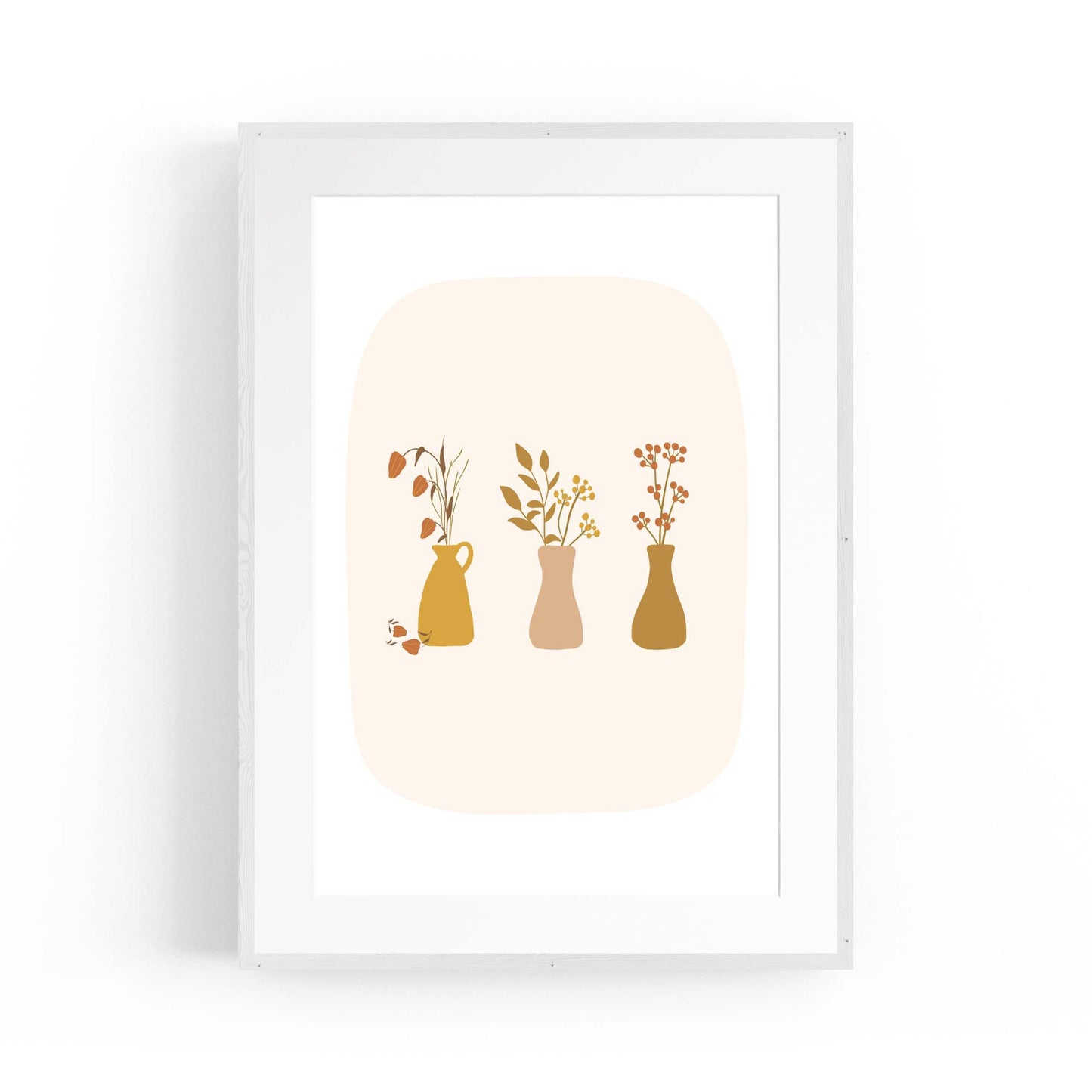 Plant Collection Retro Kitchen Cafe Artwork Wall Art - The Affordable Art Company