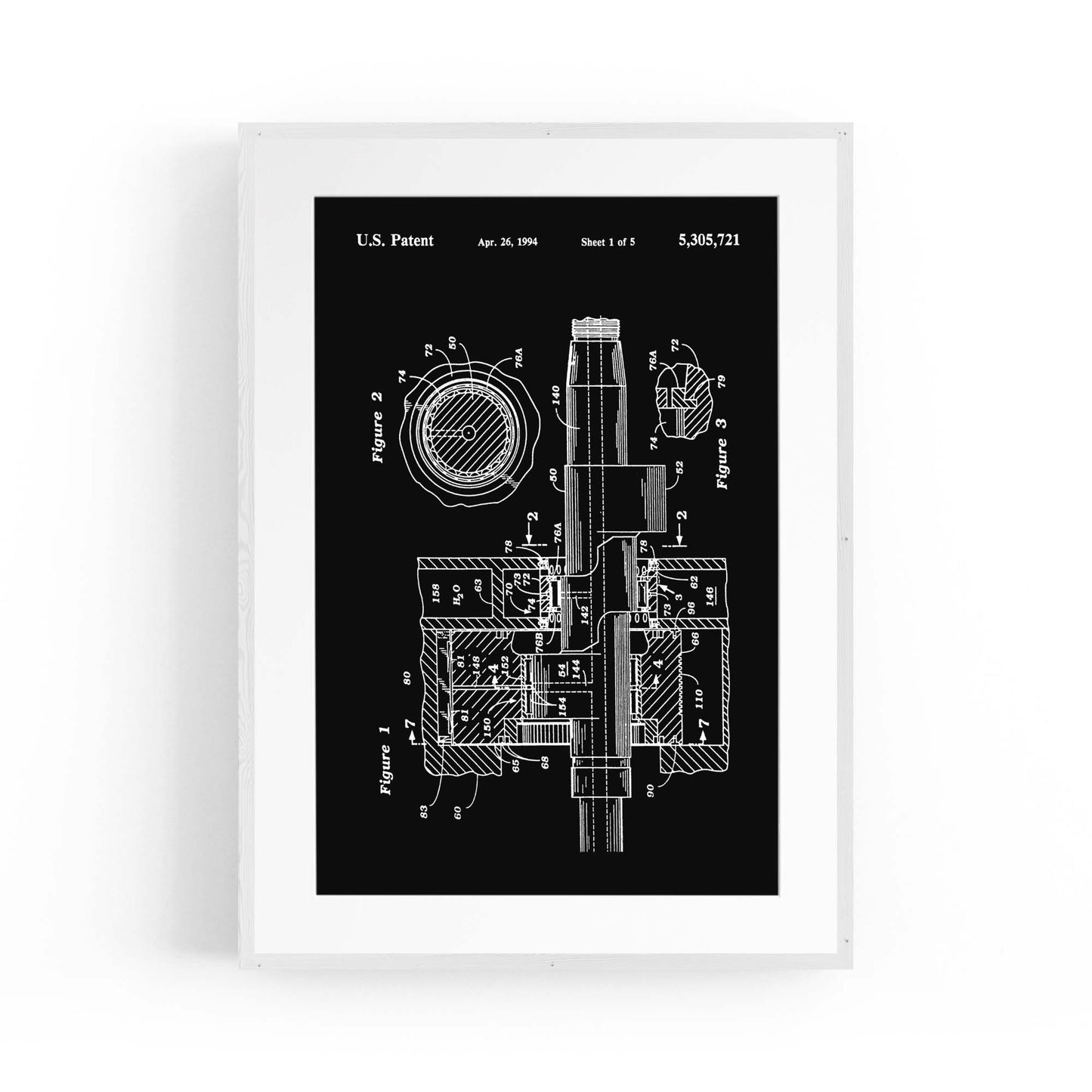 Vintage Rotary Engine Patent Engineering Wall Art #1 - The Affordable Art Company