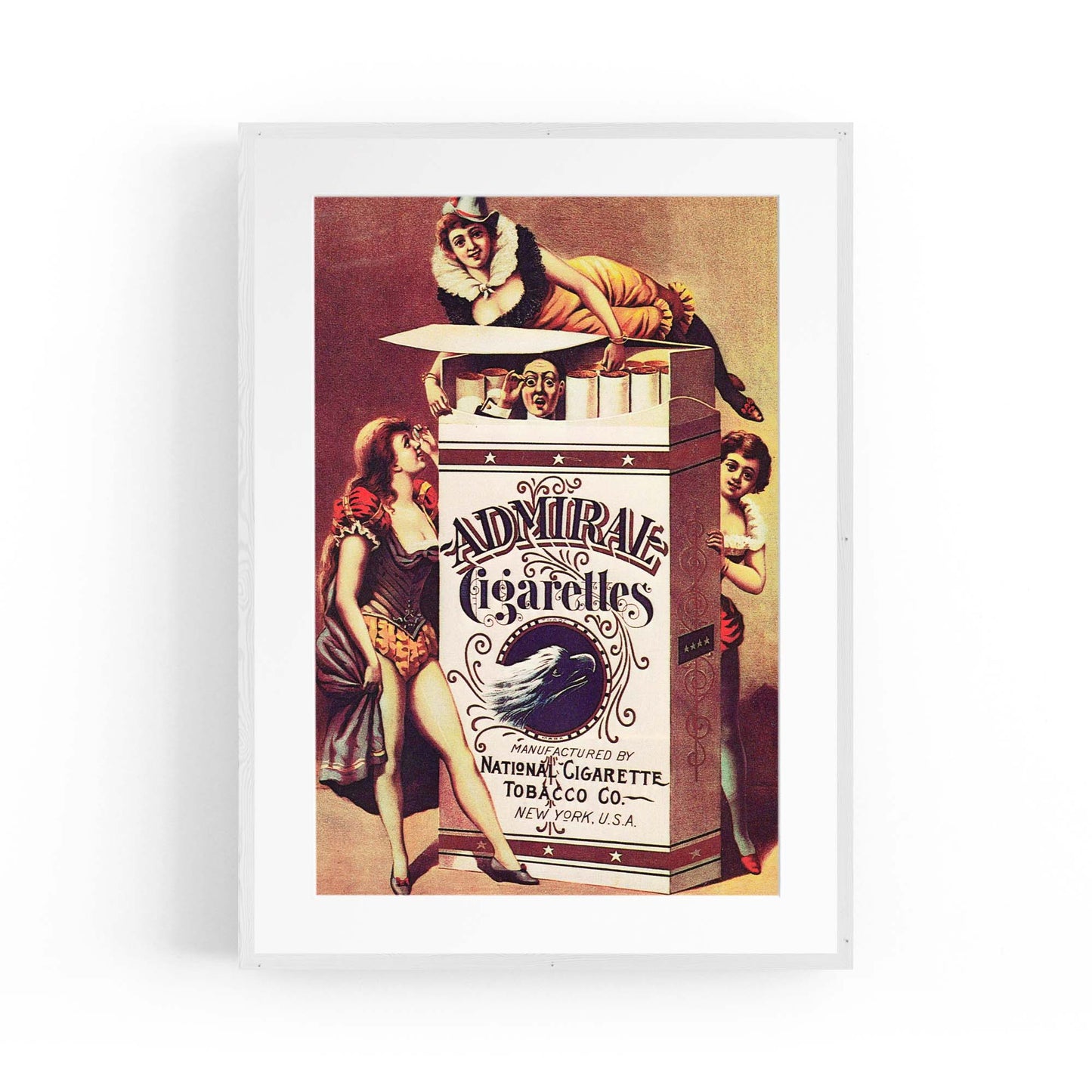 Admiral Cigarette Vintage Man Cave Advert Wall Art - The Affordable Art Company