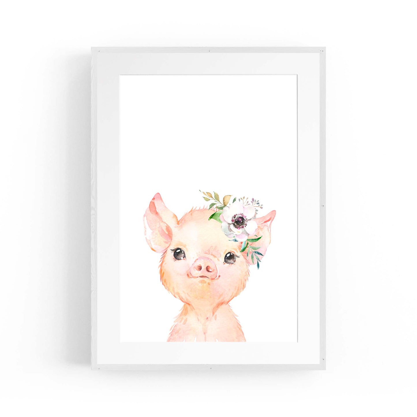 Cute Baby Pig Piglet Nursery Animal Gift Wall Art #1 - The Affordable Art Company