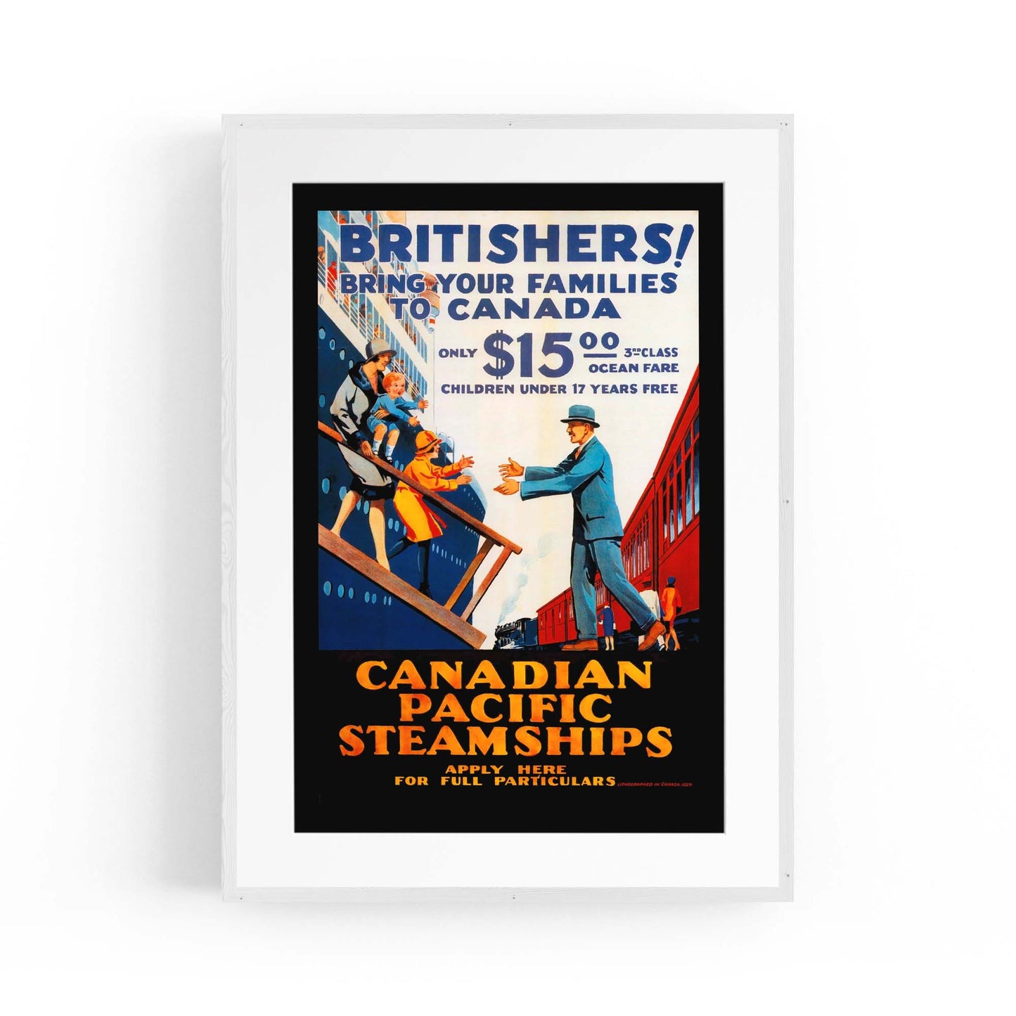 Canadian Pacific Vintage Shipping Advert Wall Art #6 - The Affordable Art Company