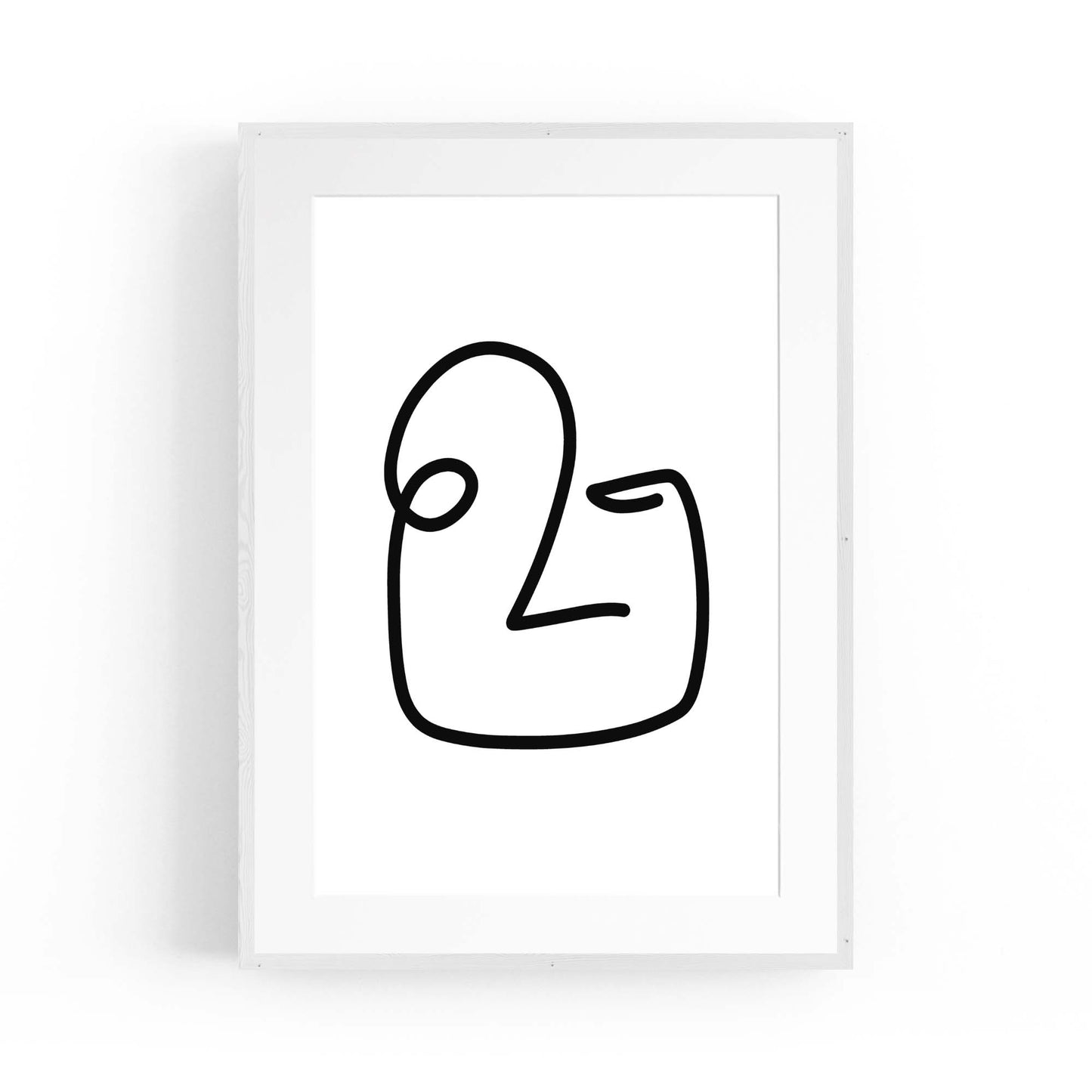 Minimal Abstract Line Face Modern Wall Art #1 - The Affordable Art Company