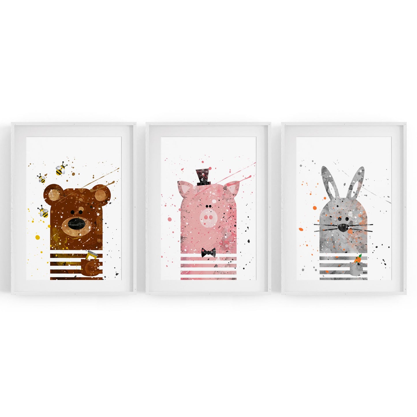 Set of Nursery Animals Wall Art - The Affordable Art Company