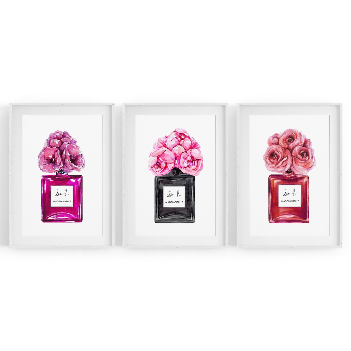 Set of Perfume Bottle Fashion Bedroom Wall Art #2 - The Affordable Art Company