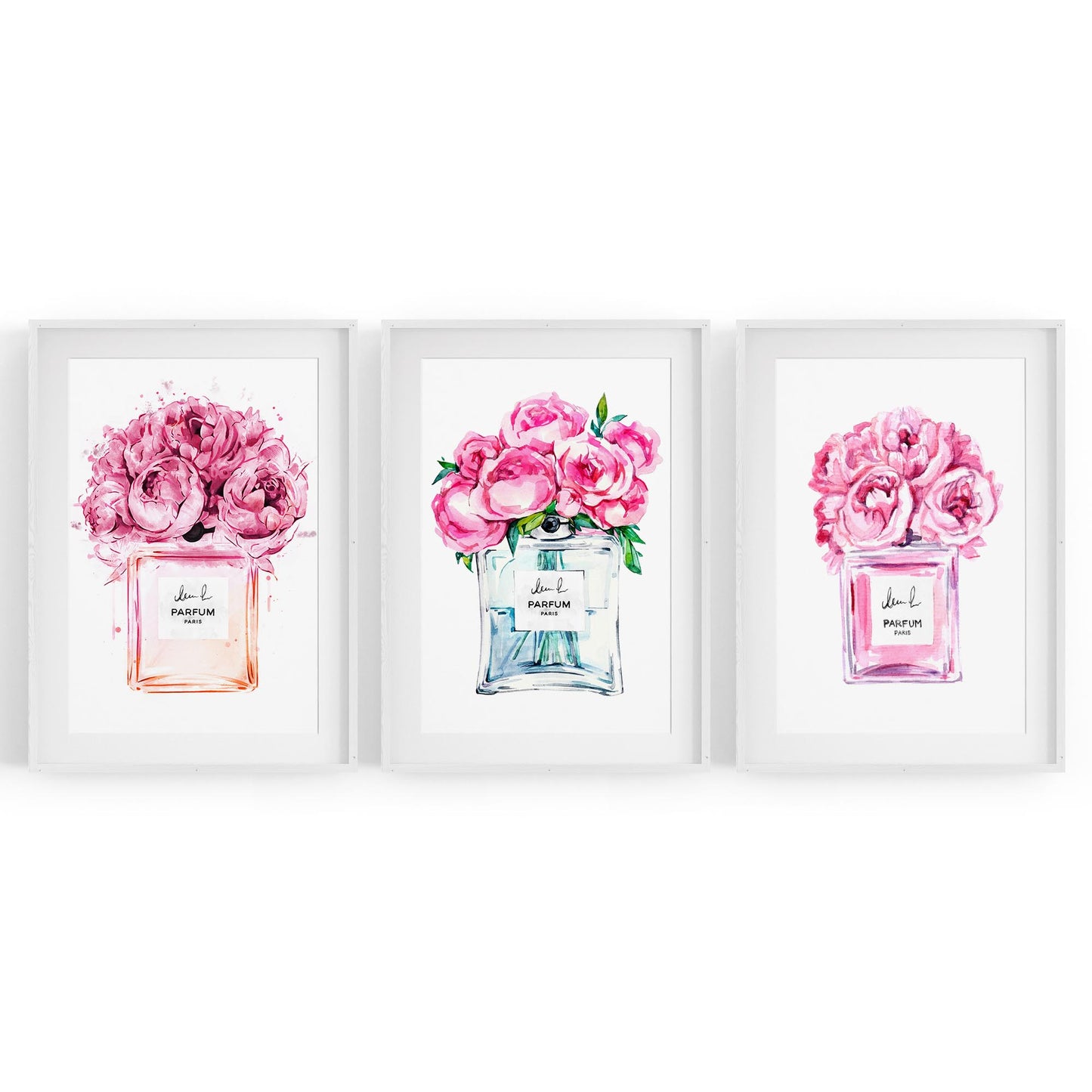 Set of Perfume Bottle Fashion Bedroom Wall Art #6 - The Affordable Art Company