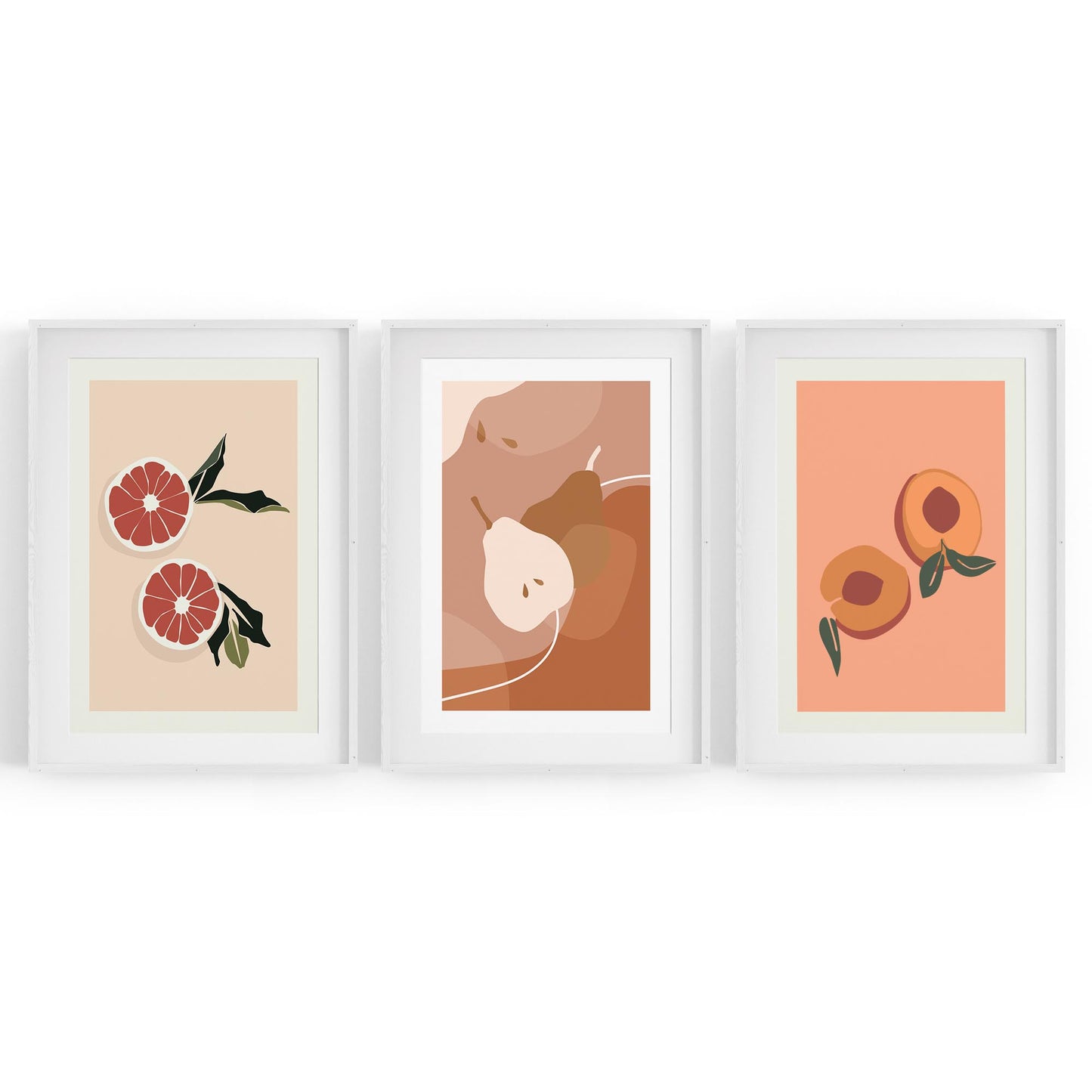 Set of Retro Fruit Kitchen Cafe Restaurant Wall Art - The Affordable Art Company