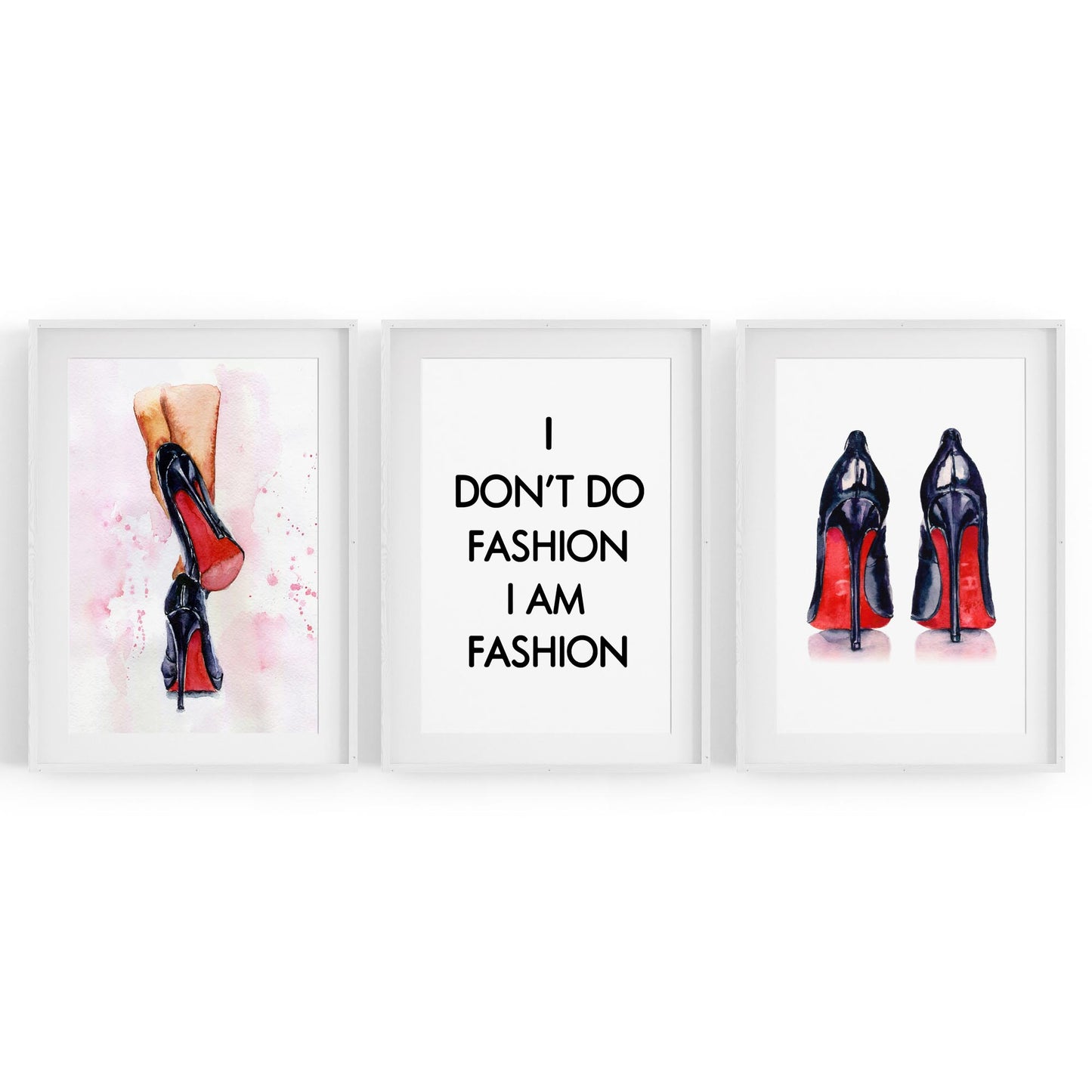 Set of High Heels Fashion Girls Bedroom Wall Art - The Affordable Art Company