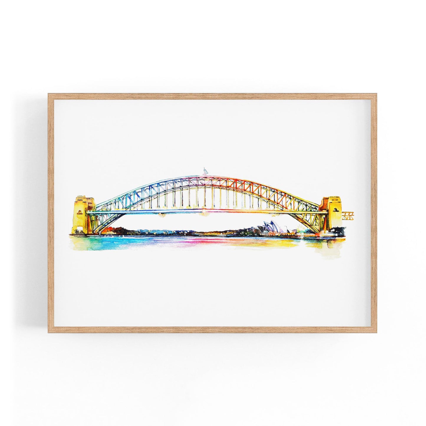 Sydney Harbour Bridge Painting Australian Wall Art - The Affordable Art Company