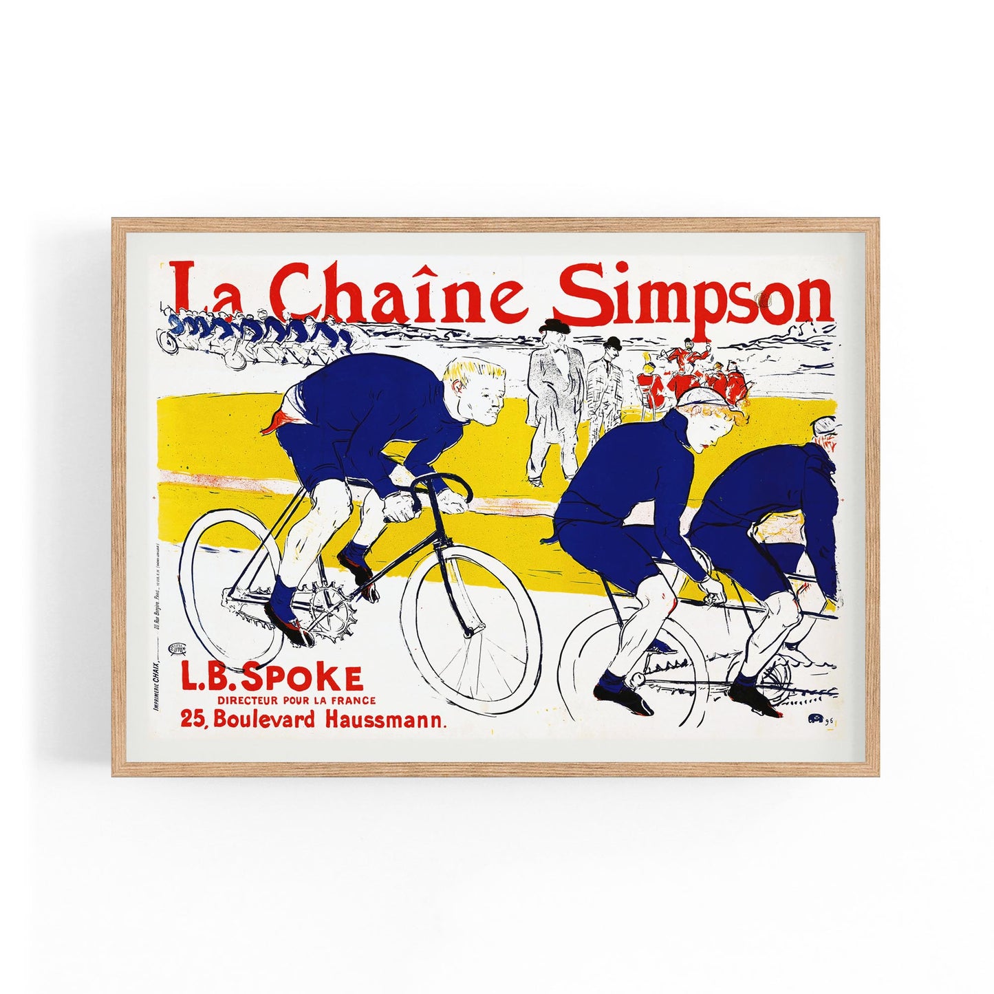 French "La Chaine Simpson" Cycling Vintage Wall Art - The Affordable Art Company