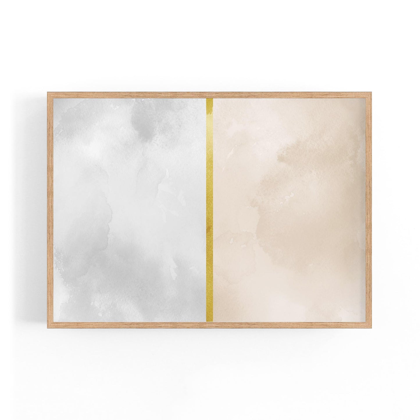 Abstract Silver and Gold Geometric Shape Wall Art - The Affordable Art Company