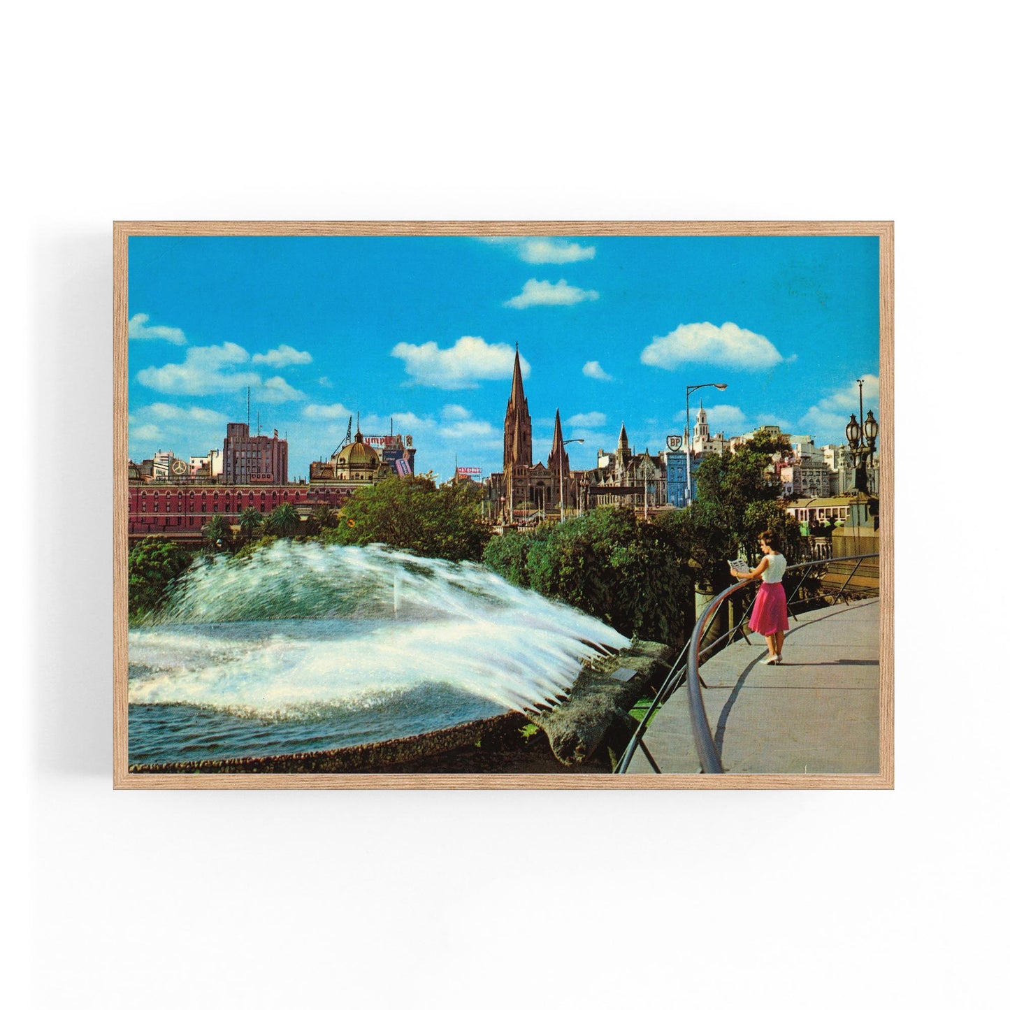 Princes Bridge Melbourne Vintage Photograph Art - The Affordable Art Company