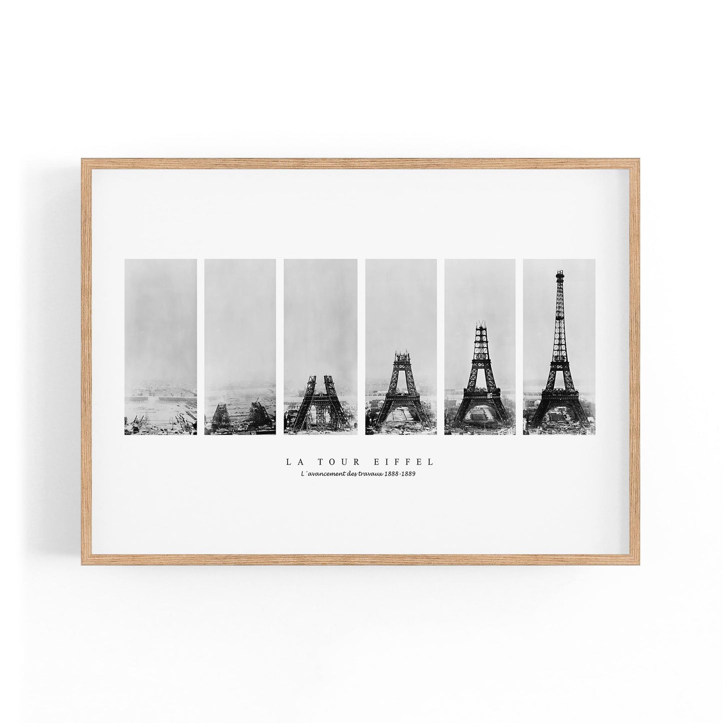 Eiffel Tower Construction Photographs Wall Art - The Affordable Art Company