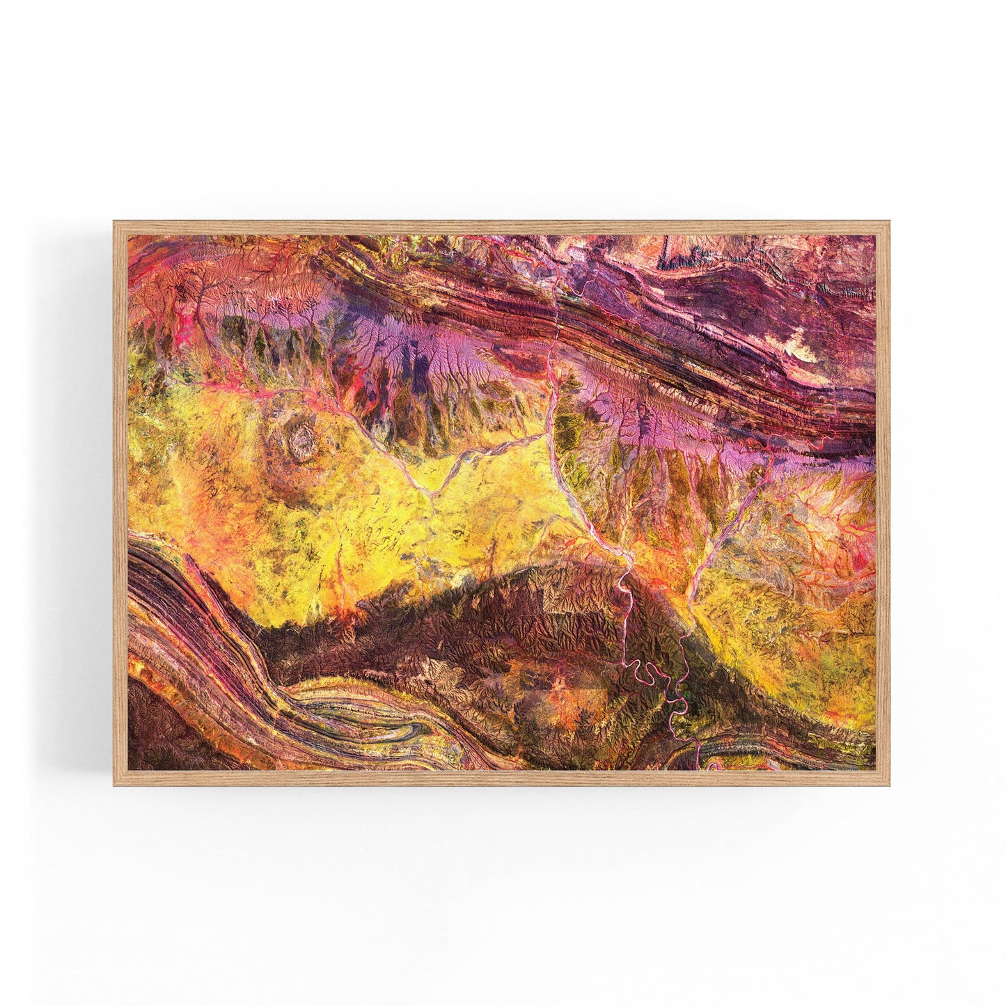 Meteorite Crater Australia Aerial Photograph Wall Art - The Affordable Art Company