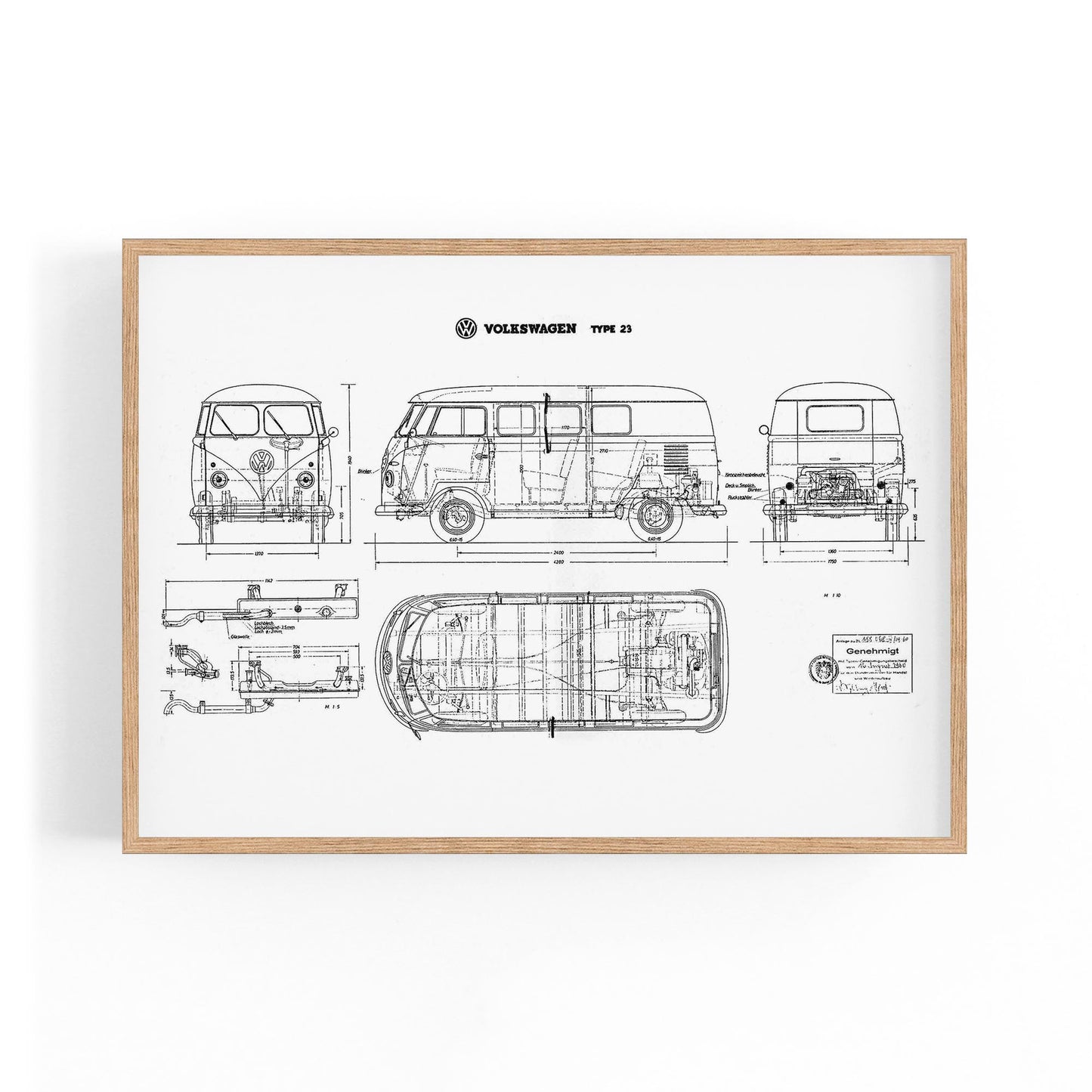 Vintage Volkswagen Camper Patent Wall Art #2 - The Affordable Art Company
