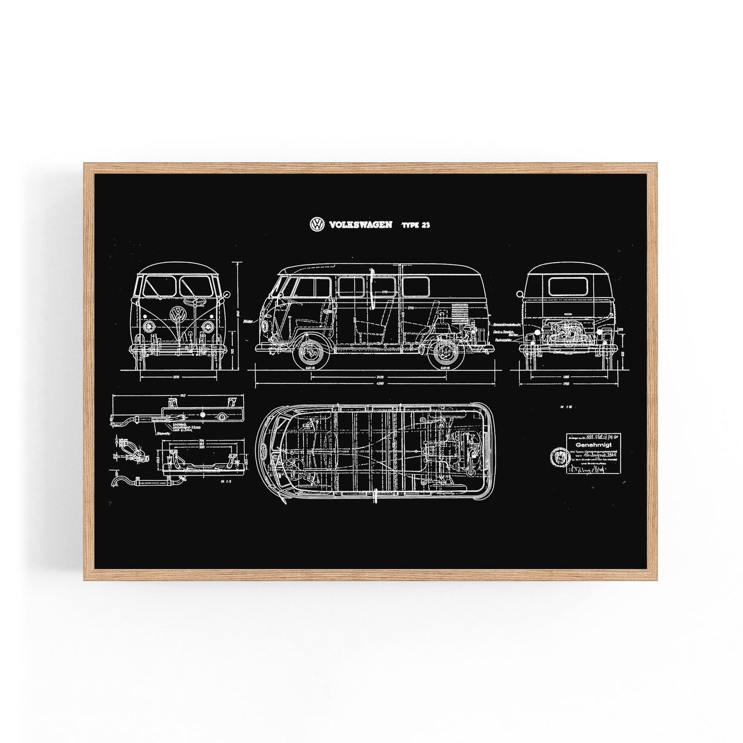 Vintage Volkswagen Camper Patent Wall Art #1 - The Affordable Art Company