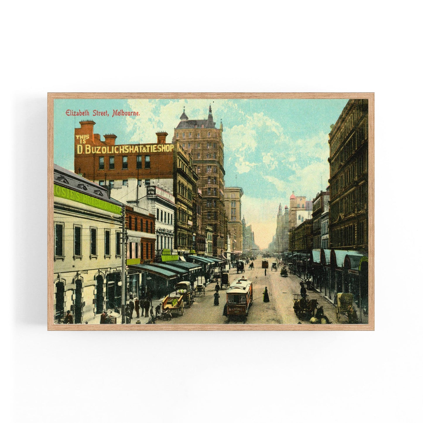 Elizabeth St, Melbourne Vintage Photograph Wall Art #2 - The Affordable Art Company