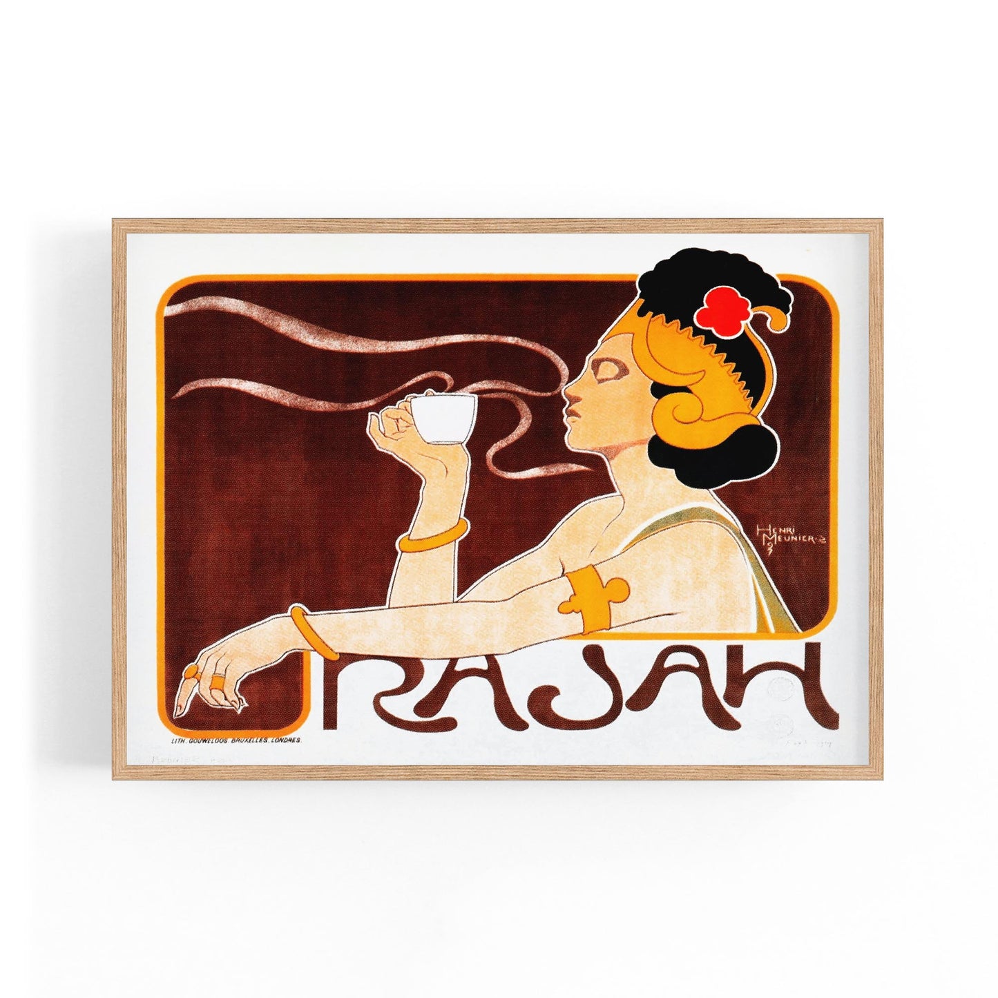 Rajah Coffee Vintage Advert Cafe Kitchen Wall Art - The Affordable Art Company
