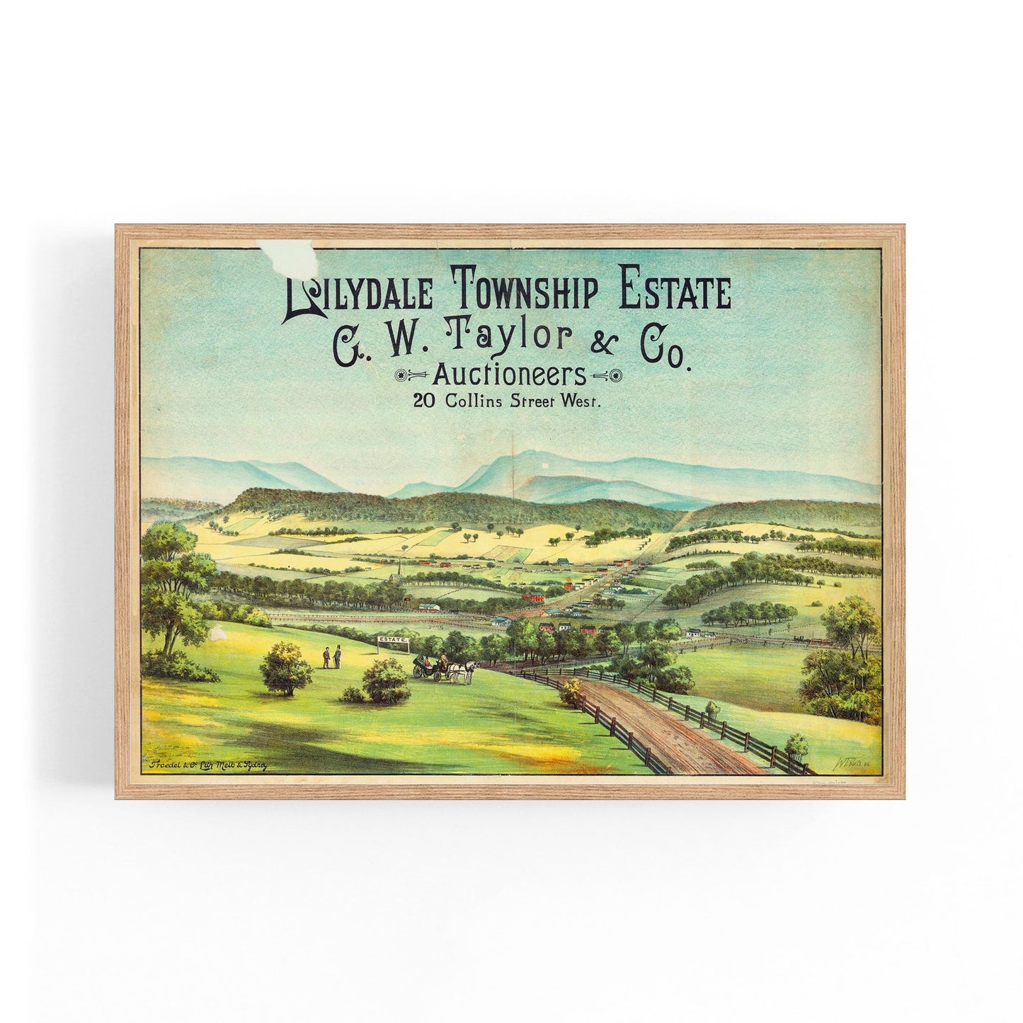 Lilydale Victoria Vintage Real Estate Advert Wall Art #1 - The Affordable Art Company