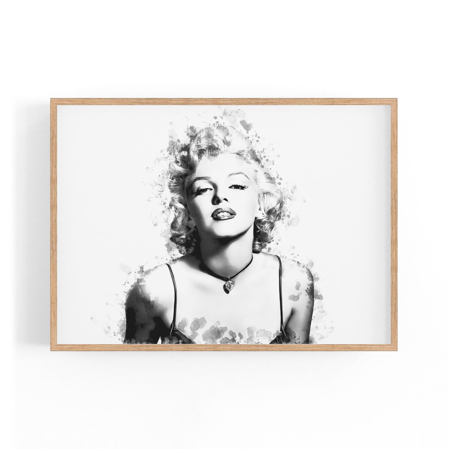 Marilyn Monroe Minimal Black Ink Fashion Wall Art #3 - The Affordable Art Company